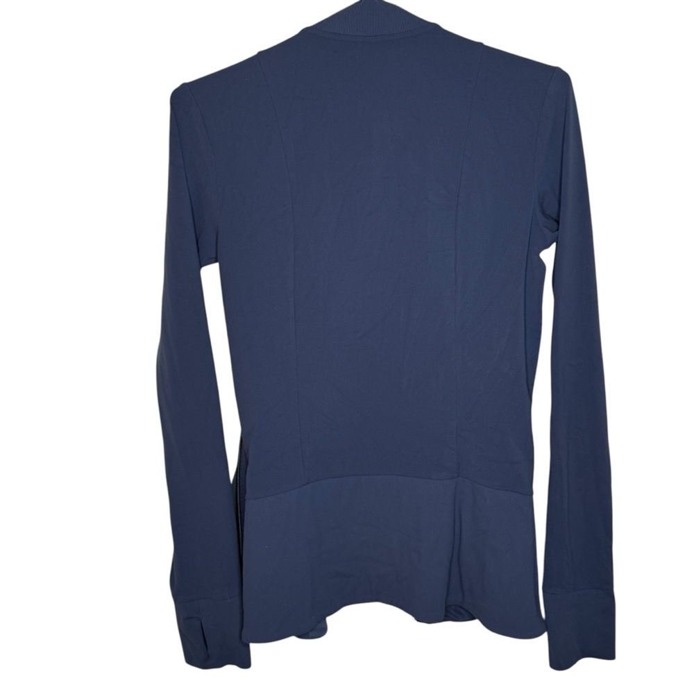 Athleta Shanti Salutation Jacket Zippered Iron Blue Powervita Workout Tall - Picture 7 of 10